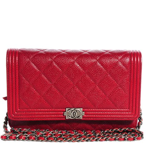 chanel red wallet on chain caviar|CHANEL Caviar Quilted Wallet on Chain WOC Red.